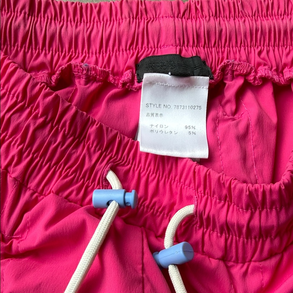 Pink Ruched Pants with Drawstring Details - Picture 3 of 5